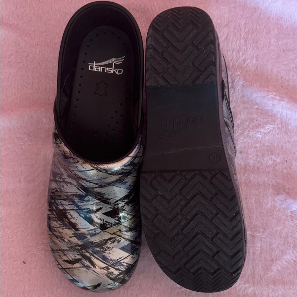 Dansko Metallic Patterned Clogs - image 2